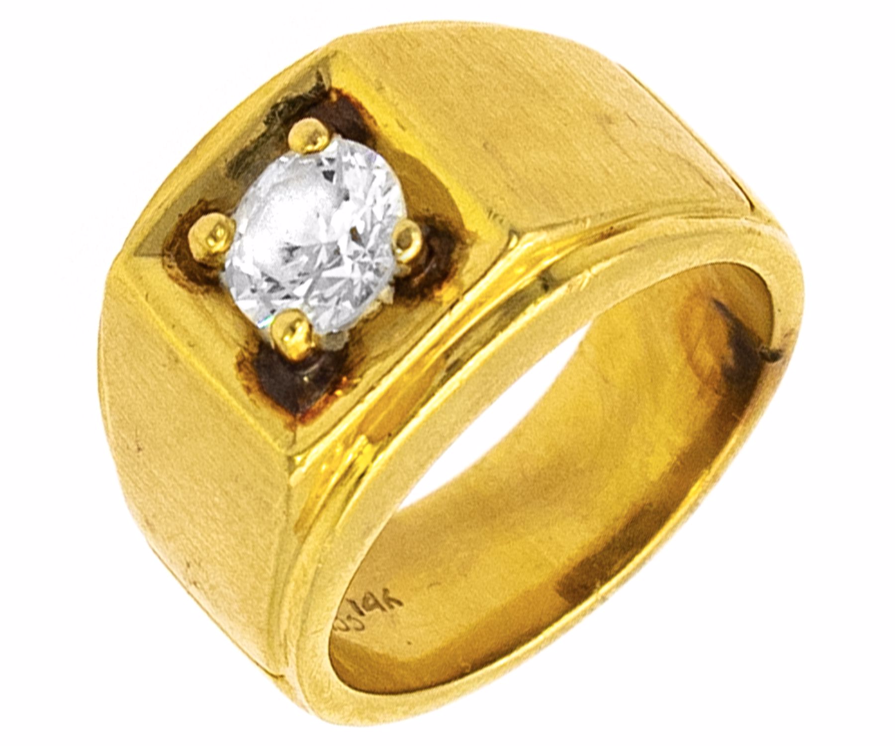 Montepío Luz Saviñón. ANILLO TIPO SELLO 14K ORO 17 GRS Montepío Luz Saviñón. ANILLO TIPO SELLO 14K ORO 17 GRS